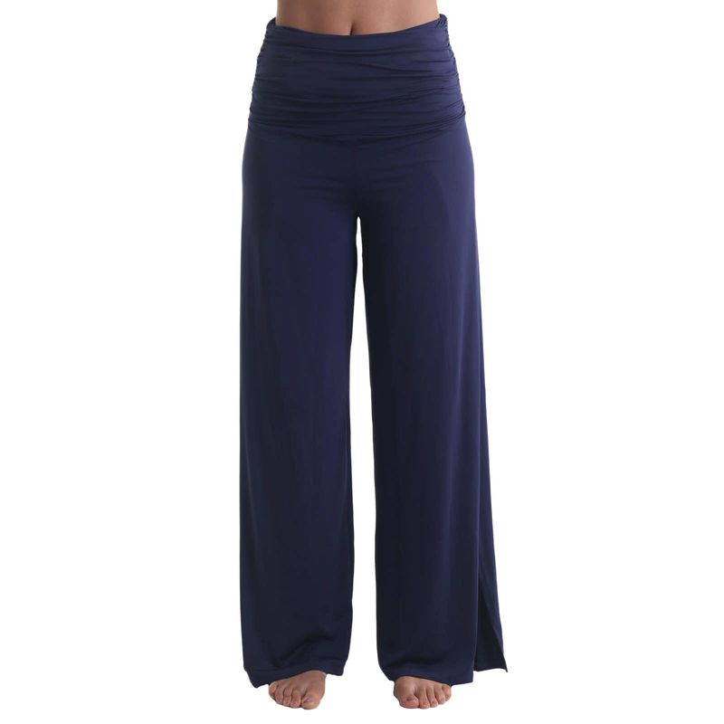 calça pantalona transpassada