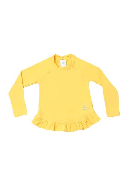 Camiseta Bebê Manga Longa UV 50+ com Babados Feminina II