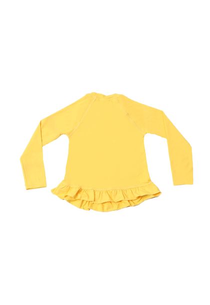 Camiseta Bebê Manga Longa UV 50+ com Babados Feminina II