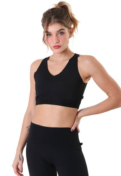 Top Fitness sem Bojo Decote V nas Costas Neoprene