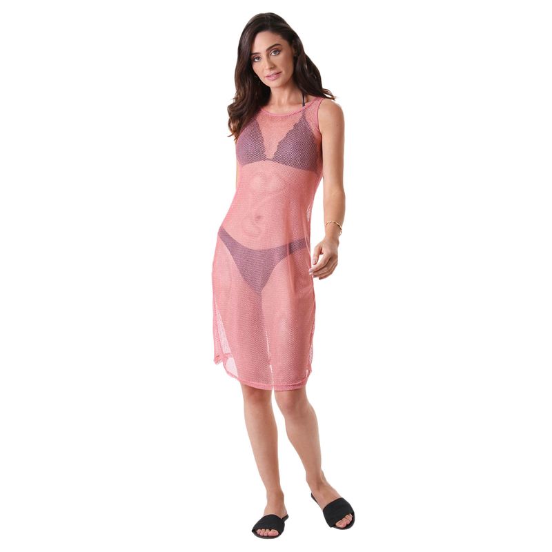 Vestido Midi Tela Shine