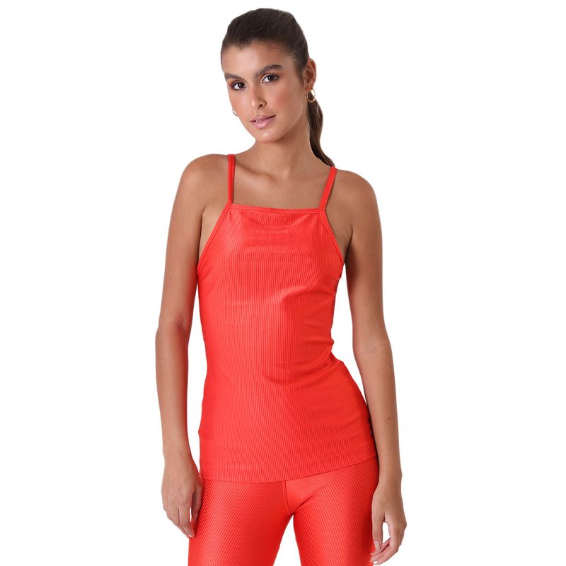 Regata Fitness Feminina Canelada de Alcinha com Regulador