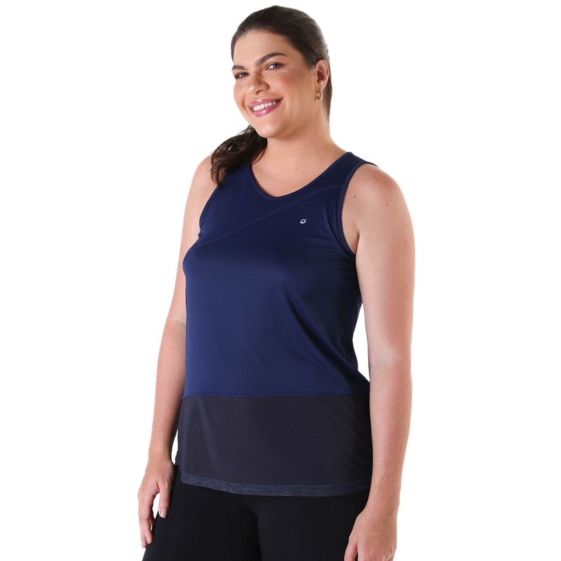 Regata Fitness Feminina Recorte Tule Sting