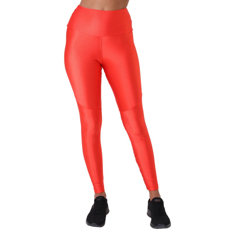 Calça Legging Feminina Canelada com Recortes