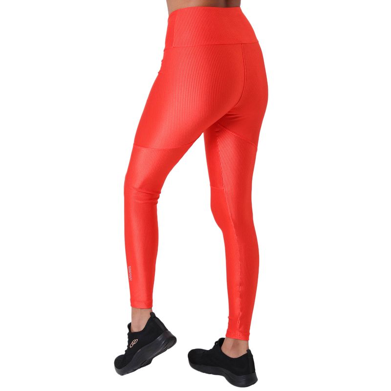 Calça Legging Feminina Canelada com Recortes
