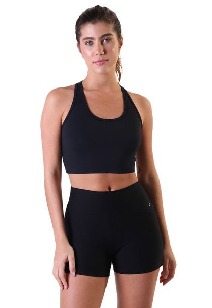 Shorts Fitness Feminino Curto Básico  Power Preto