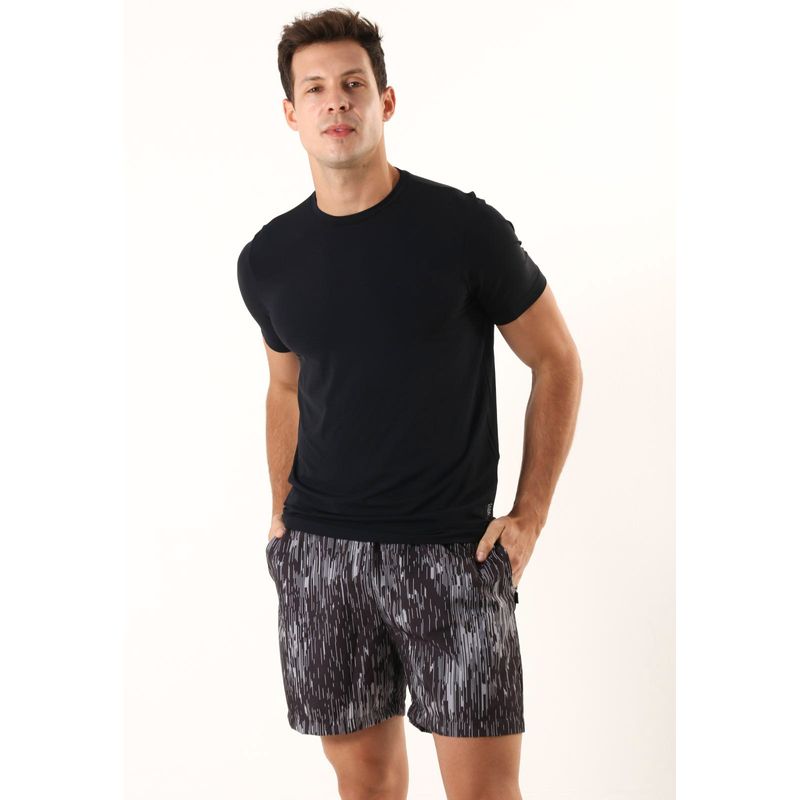Shorts Masculino Com Bolso Lateral 7 Polegadas Wind Black