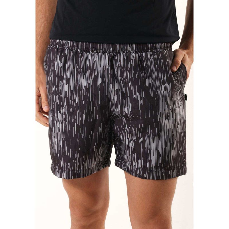 Shorts Masculino Com Bolso Lateral 7 Polegadas Wind Black