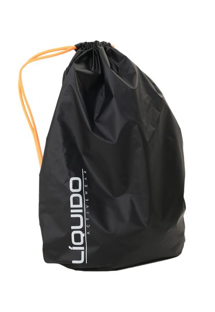 Mochila Saco A prova D'agua Lona Preto e Laranja