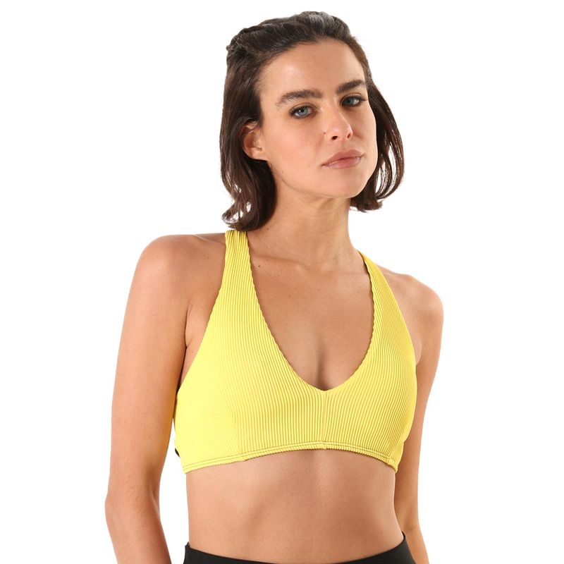 Top Fitness Com Bojo Removível Decote V Cotele