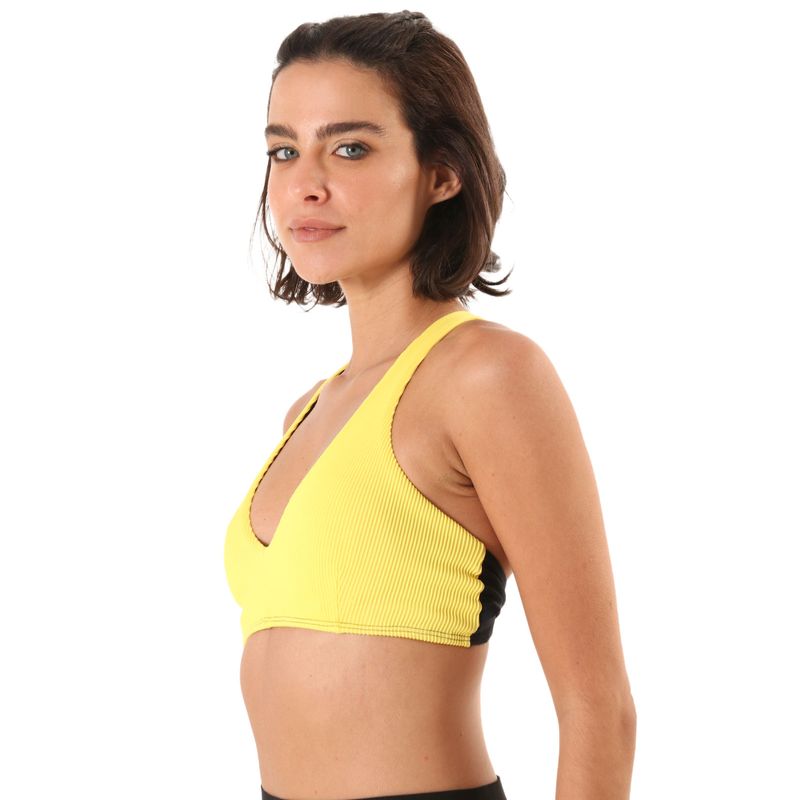 Top Fitness Com Bojo Removível Decote V Cotele