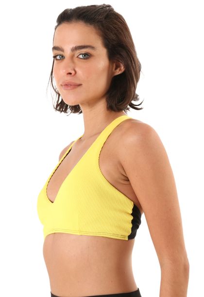 Top Fitness Com Bojo Removível Decote V Cotele
