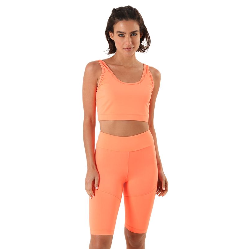 Bermuda Fitness Feminina Biker Light Com Recortes
