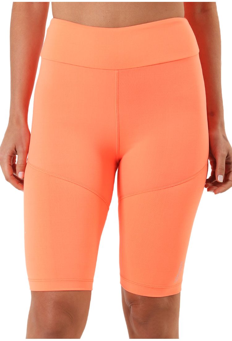 Women Bright Neon Orange Workout Shorts