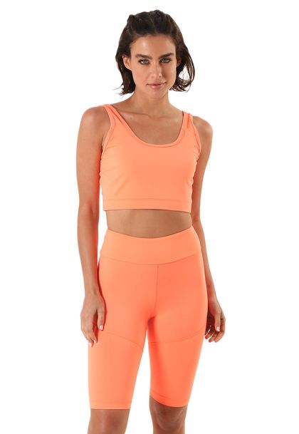 Bermuda Fitness Feminina Biker Light Com Recortes