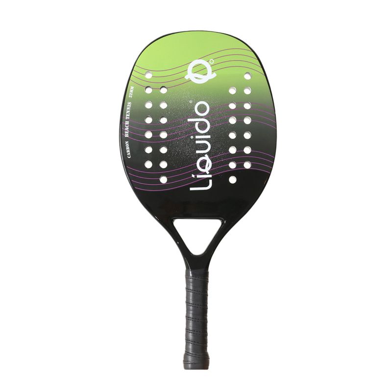 Kit Raquete Beach Tennis Carbono Verde com Bolsa Raqueteira