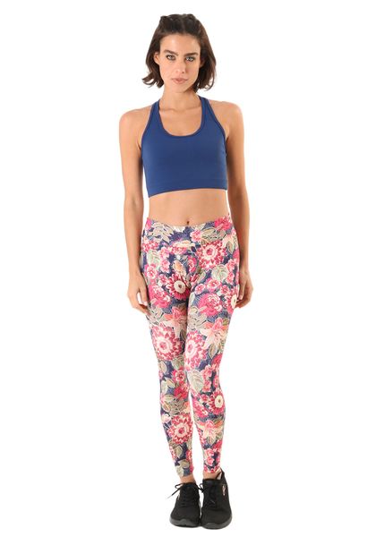 Calça Legging Feminina Estampada Capri Wallpaper