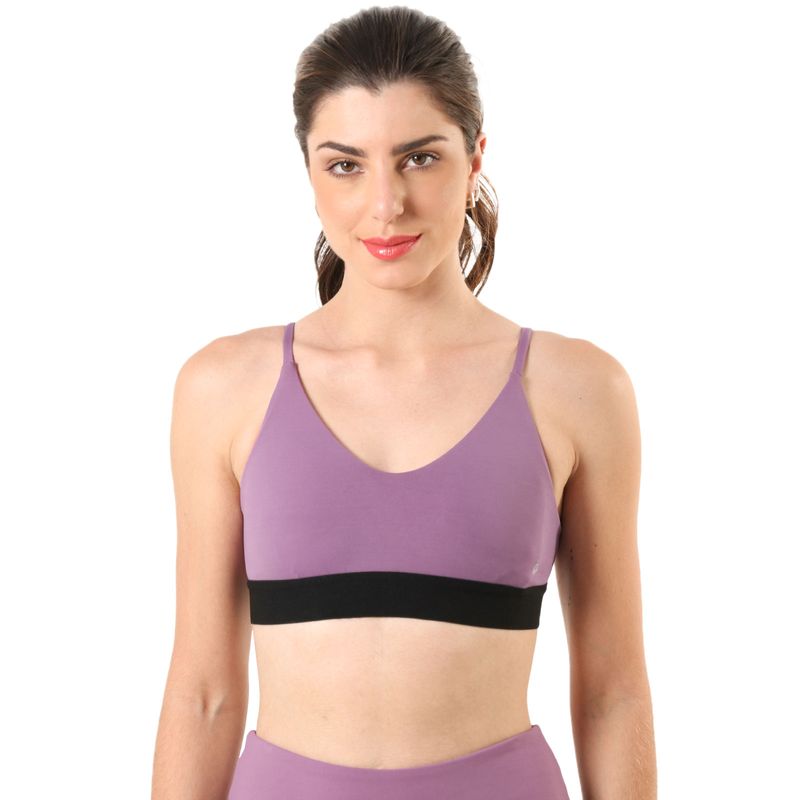 Top Fitness Com Bojo Decote V Compress