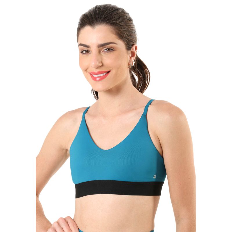 Top Fitness Com Bojo Decote V Compress