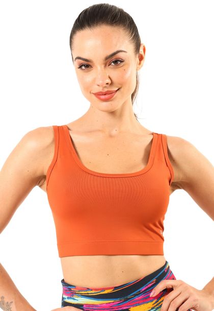 Top Fitness Sem Bojo Regata com Recorte Compress