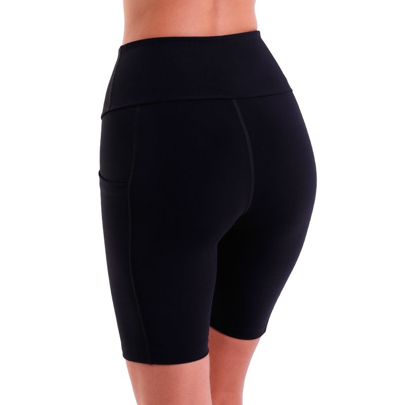 Bermuda Fitness Biker Anti Celulite Com Bolsos Laterais