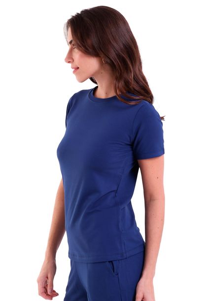 Blusa Feminina Manga Curta Básic Moletinho