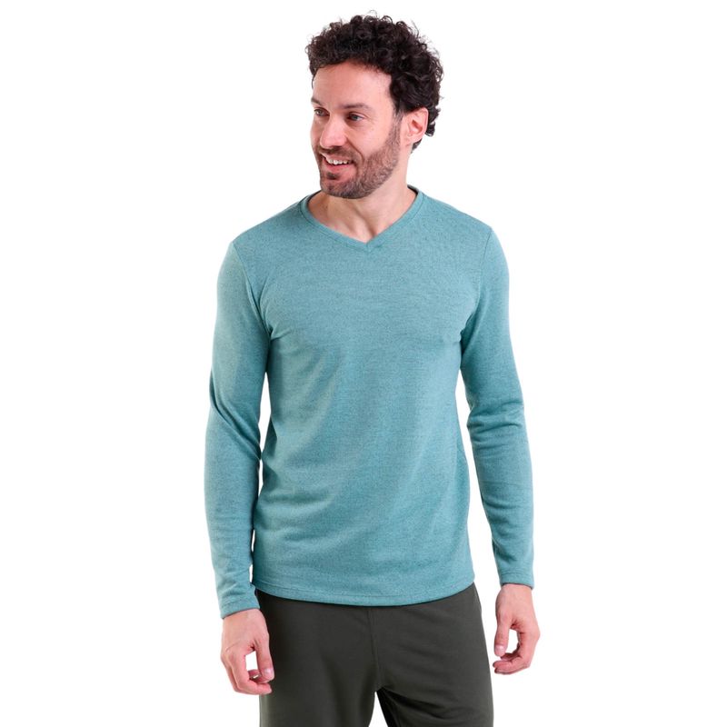 Sueter Masculino Manga Longa Gola V Tricot New