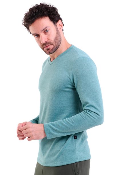 Sueter Masculino Manga Longa Gola V Tricot New