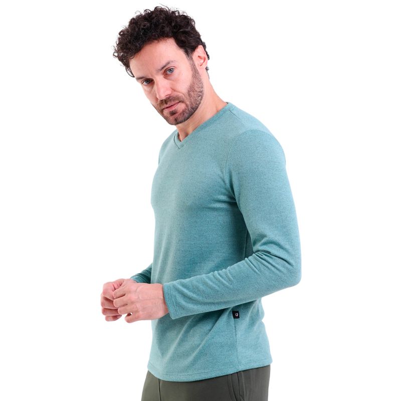 Sueter Masculino Manga Longa Gola V Tricot New