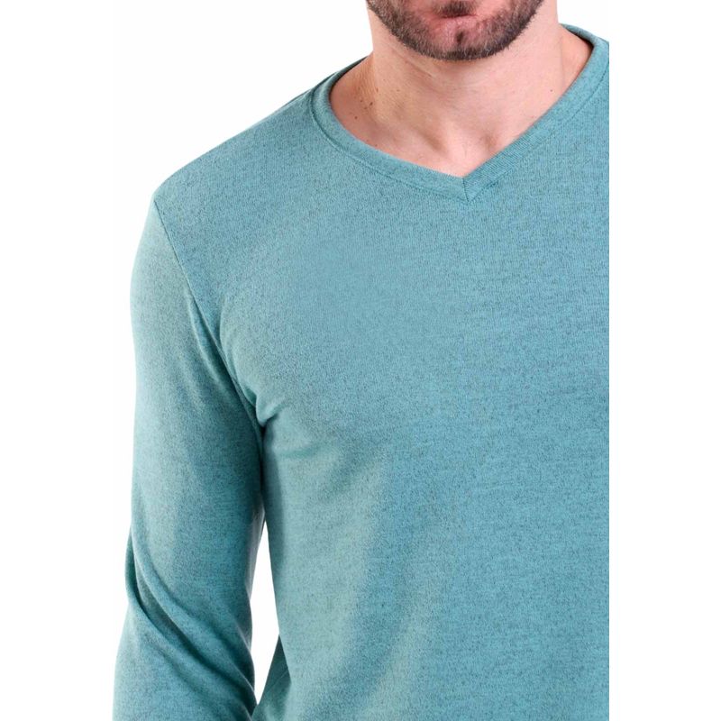 Sueter Masculino Manga Longa Gola V Tricot New