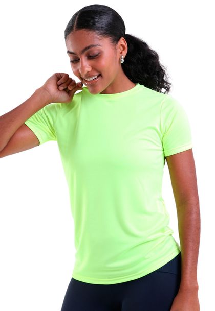 Camiseta Feminina Manga Curta Poliéster