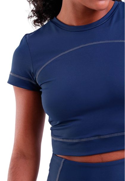 Top Fitness Sem Bojo De Alta Compressão Com Detalhes