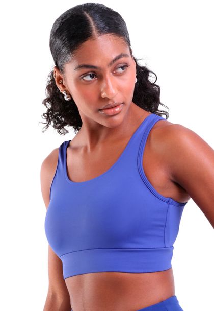 Top Fitness Com Bojo Decote V nas Costas de Alta Compressão