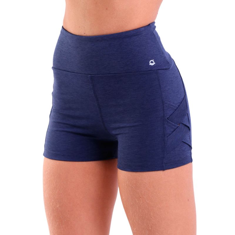 Short Tech Curto De Compress Antiodor Trançado Lateral
