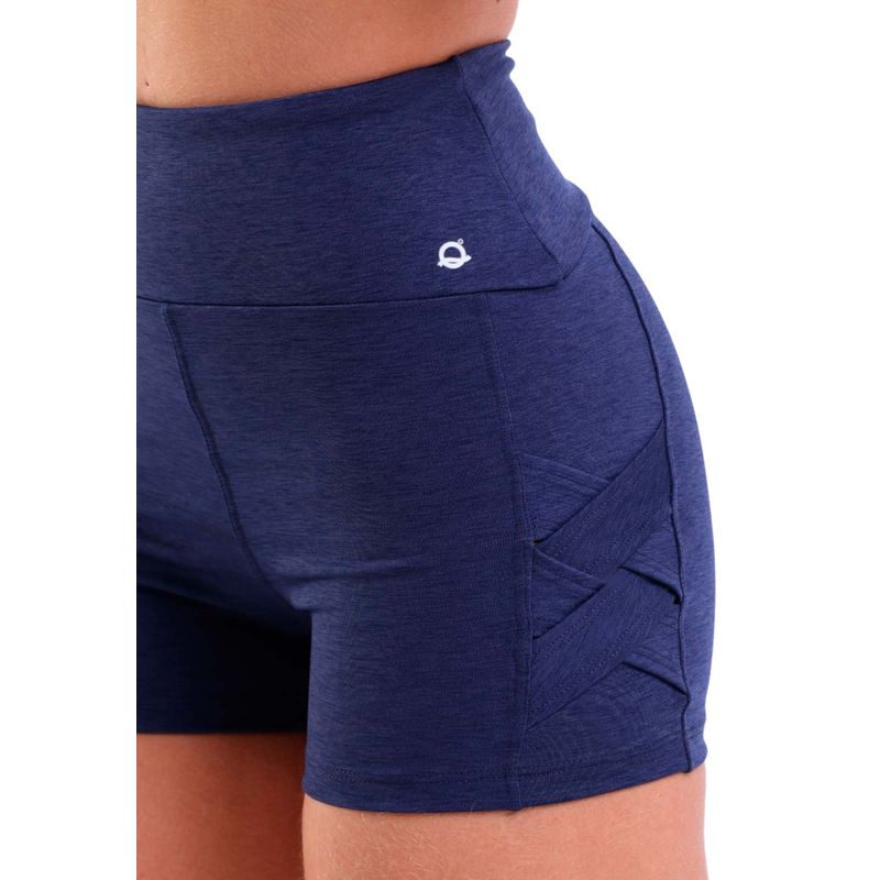 Short Tech Curto De Compress Antiodor Trançado Lateral
