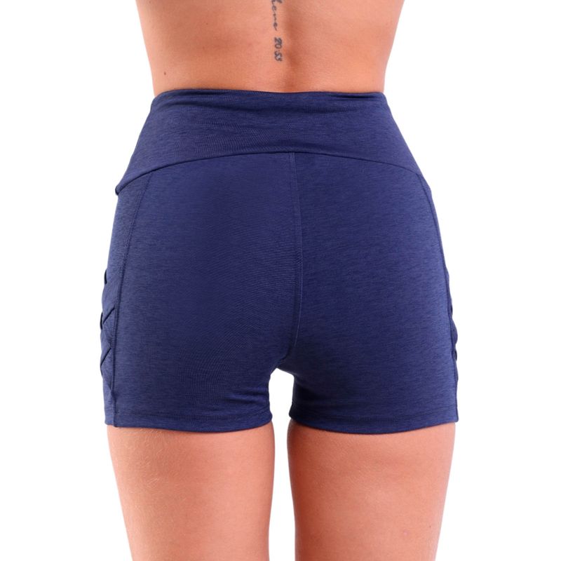 Short Tech Curto De Compress Antiodor Trançado Lateral
