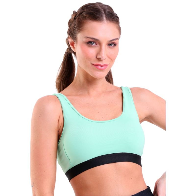 Top Fitness Bojo Removível Costas Transpassadas De Compress