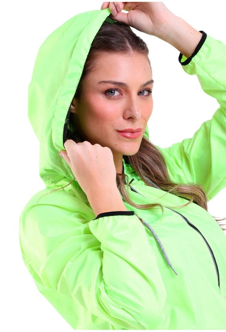 Corta vento amarelo feminina top