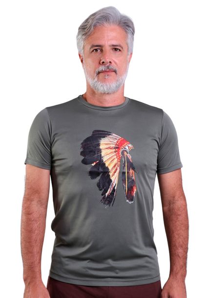 Camiseta Masculina Manga Curta Estampada