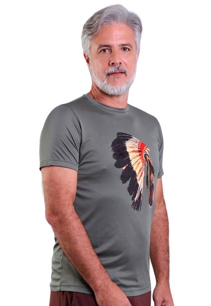Camiseta Masculina Manga Curta Estampada