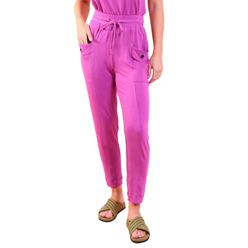 Calça Feminina Reta Com Bolsos Moletinho