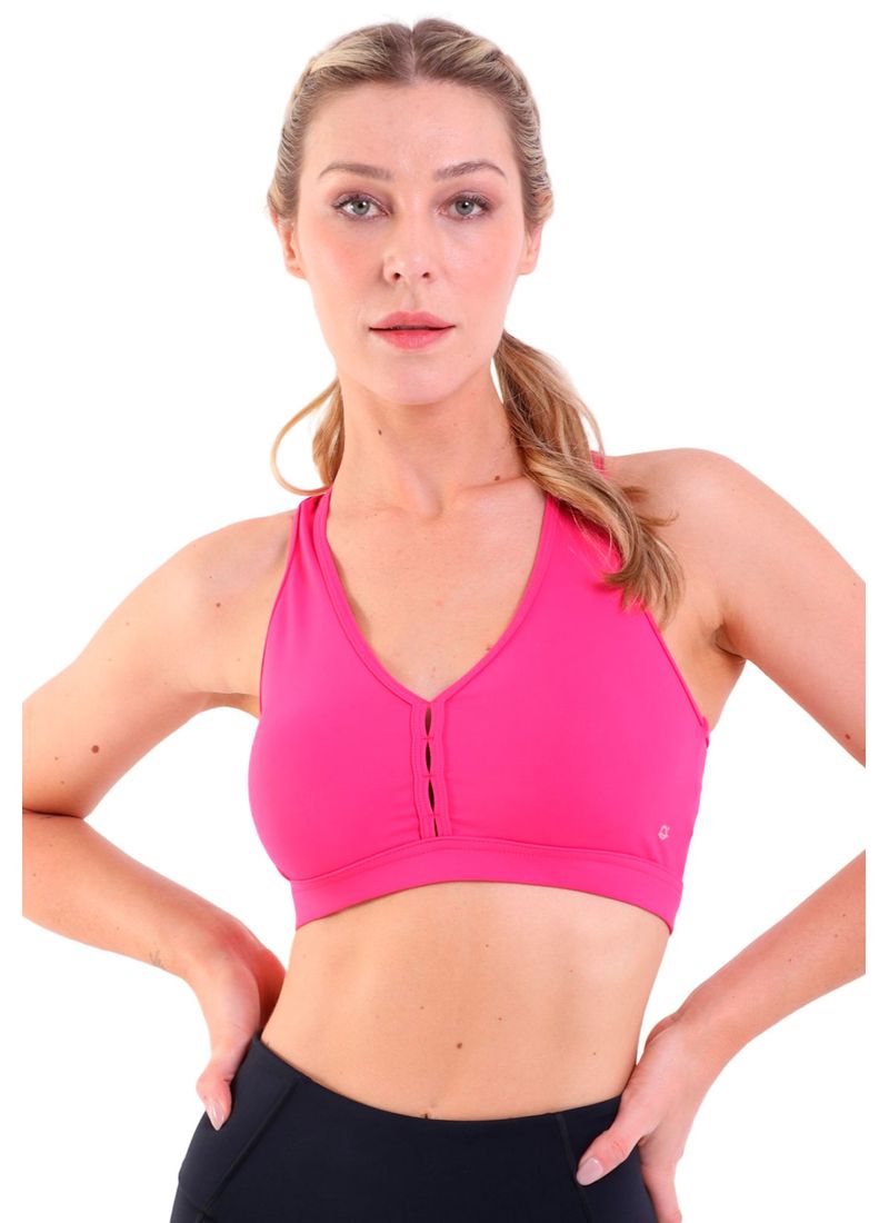Regata Fitness Feminina Decote V Speed Pink - lojaliquido