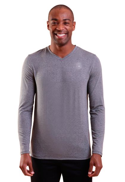 Sueter Masculino Manga Longa Decote V Viscose