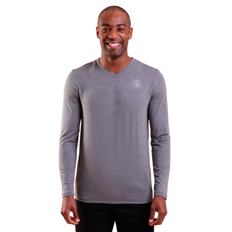 Sueter Masculino Manga Longa Decote V Viscose