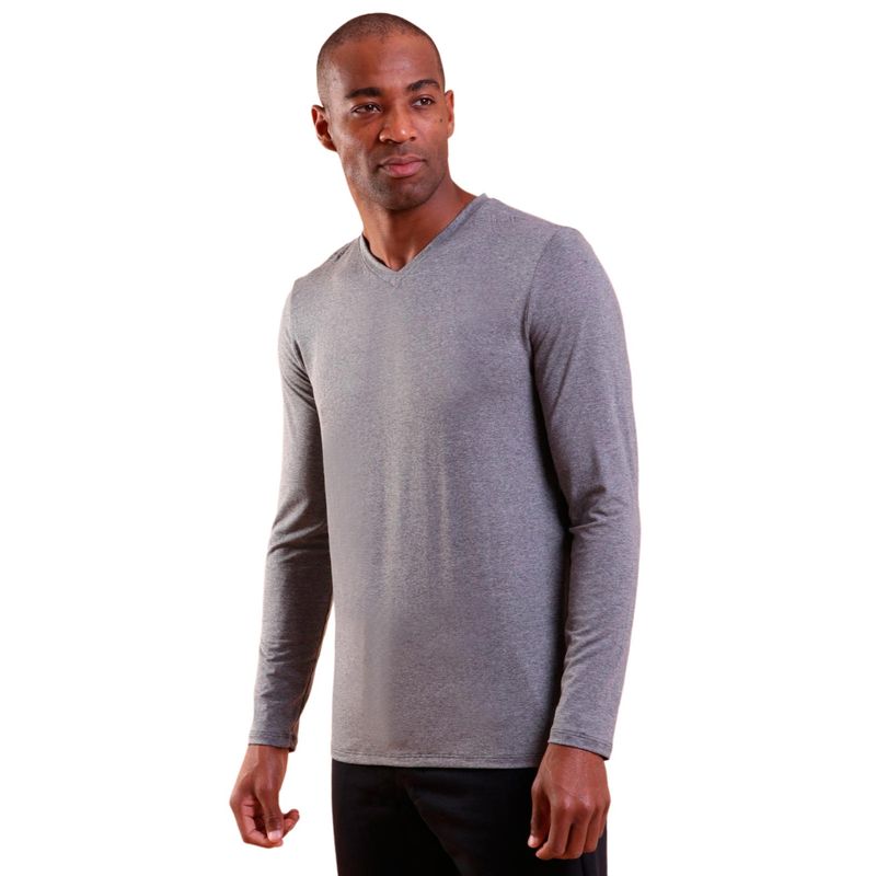 Sueter Masculino Manga Longa Decote V Viscose