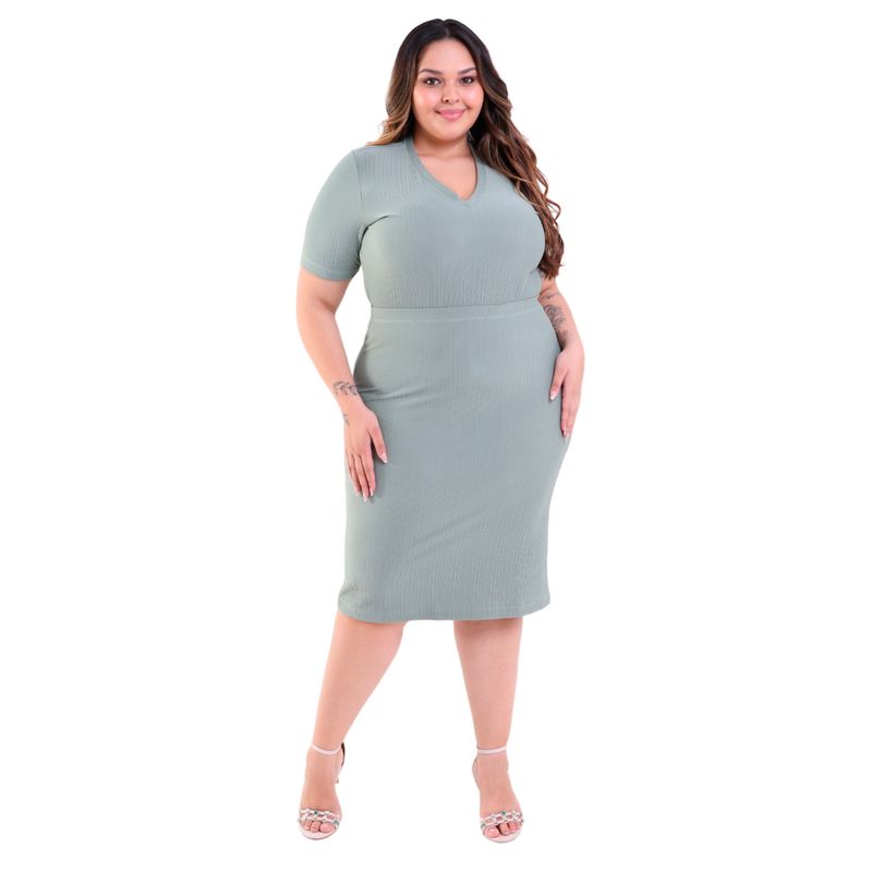 Saia Feminina Midi Plus Size Plissada