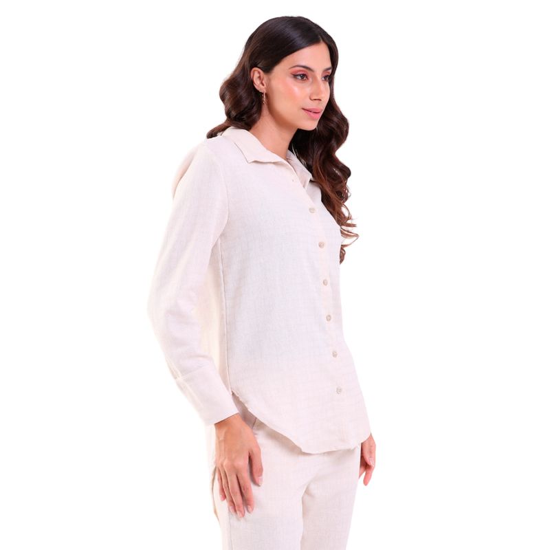 Camisão Feminino Linho Mullet Manga Longa Cairo