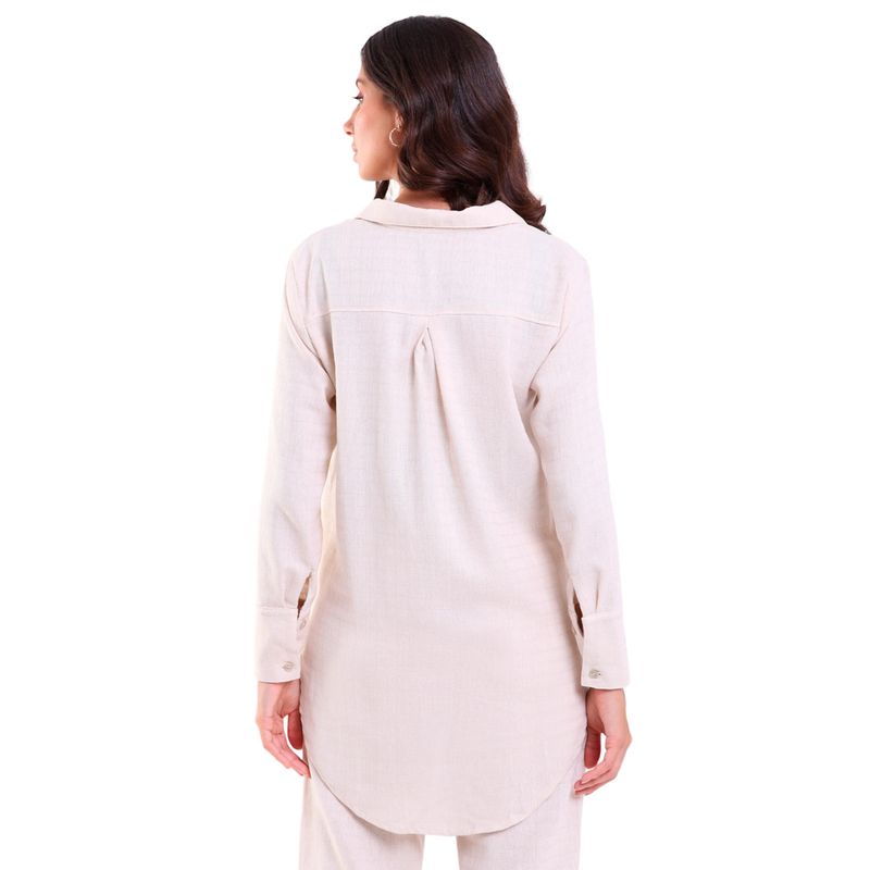 Camisão Feminino Linho Mullet Manga Longa Cairo
