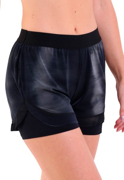 Shorts Fitness Feminino com Sobreposição Malibu