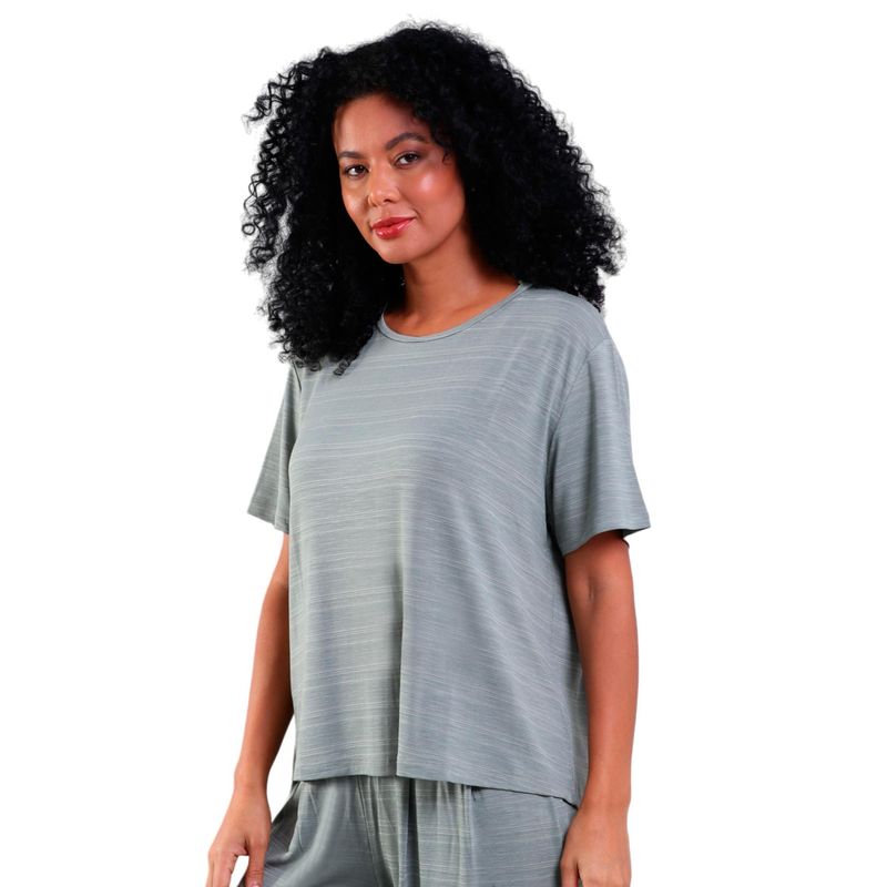 Blusa Feminina Abertura nas Costas Manga Curta